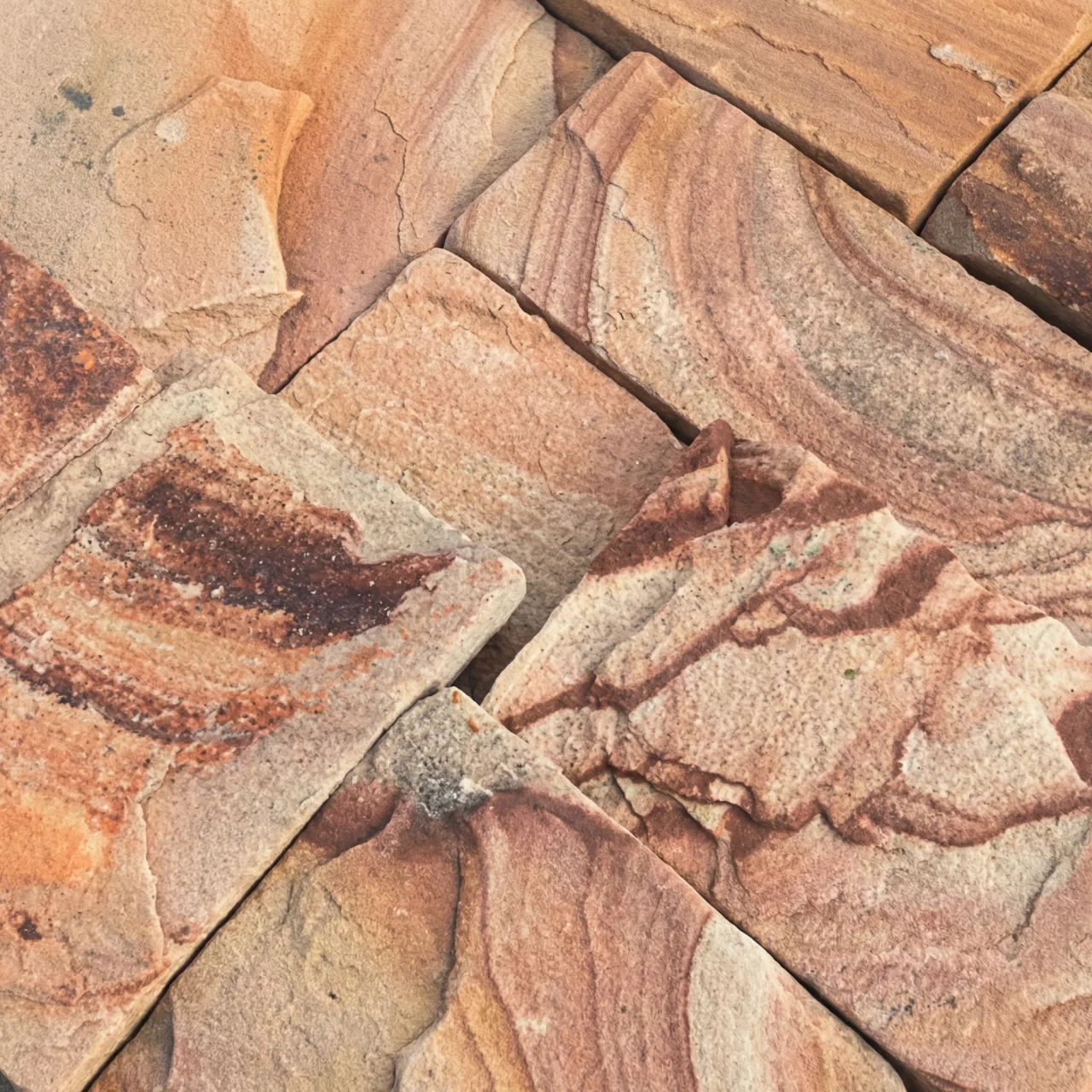 029_КАМЕНЬ ПИЛЕННЫЙ РОЗОВЫЙ С РАЗВОДАМИ Камень пиленный розовый с разводами — изображение 1