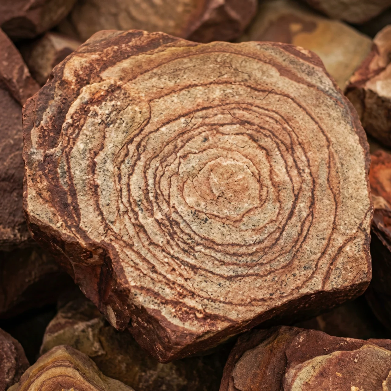 007_ВАЛУН КАМЕНЬ РОЗОВЫЙ С РАЗВОДАМИ Валун розовый с разводами — изображение 1